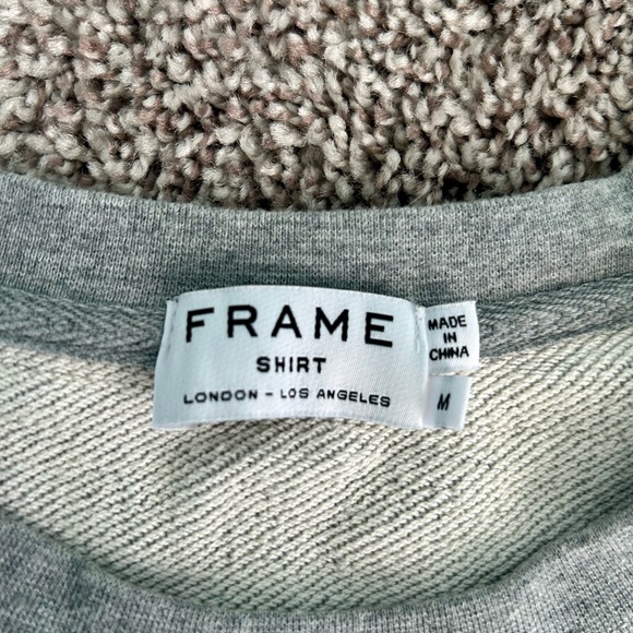 *FRAME DENIM Women’s French Terry L/S Crewneck Pullover O-20 - Picture 2 of 5